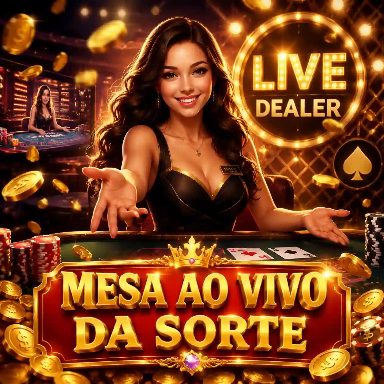 Mesa de Bac Bo ao vivo com dealer